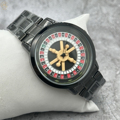 Seven Color Stainless Steel Strap Watch Quartz  Movement Analog Display Type