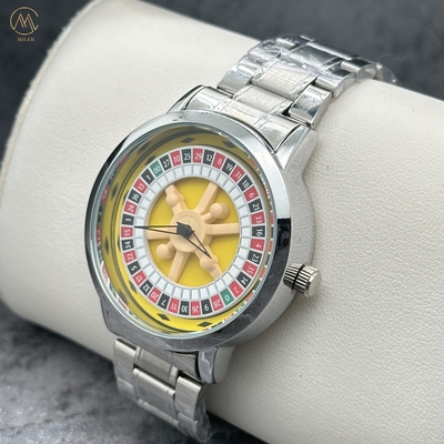 Seven Color Stainless Steel Strap Watch Quartz  Movement Analog Display Type