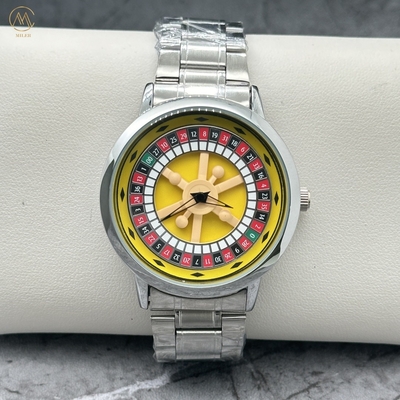 Seven Color Stainless Steel Strap Watch Quartz  Movement Analog Display Type