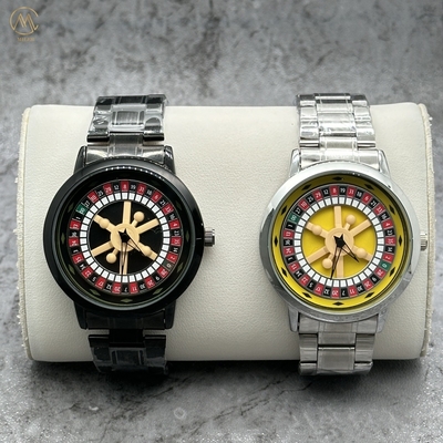 Seven Color Stainless Steel Strap Watch Quartz  Movement Analog Display Type
