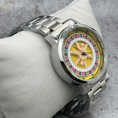 Factory Wholesale Colorful Rotating Table Fashion Watch With Stainless Steel Strap