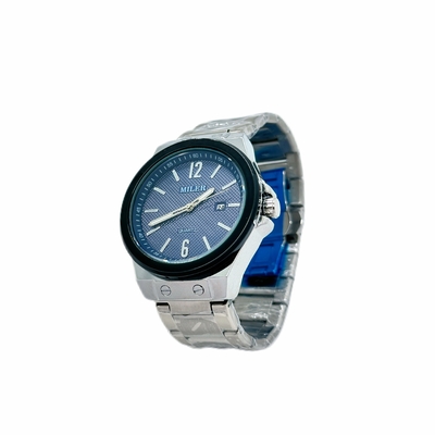Stylish Round Case Stainless Steel Strap Watch With Mineral Dial Window Material Type