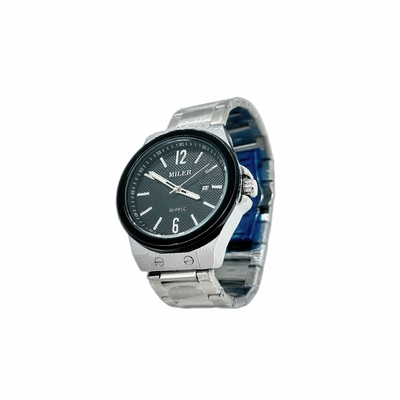 Stylish Round Case Stainless Steel Strap Watch With Mineral Dial Window Material Type