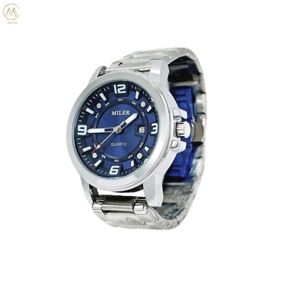 New Casual Sport Men  Luxury Waterproof Quartz Watch with Stainless Steel Band