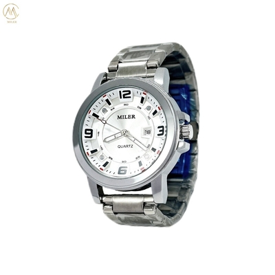 New Casual Sport Men  Luxury Waterproof Quartz Watch with Stainless Steel Band