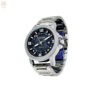 New Casual Sport Men  Luxury Waterproof Quartz Watch with Stainless Steel Band