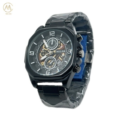 ML1113-Black Bezel High Quality Skeleton Wristwatches