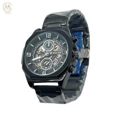 ML1113-Black Bezel High Quality Skeleton Wristwatches