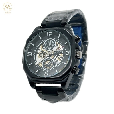 ML1113-Black Bezel High Quality Skeleton Wristwatches