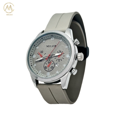 Big Dial Waterproof Siliver Bezel Colourful Silicone Strap Quartz Watch for Men and Women