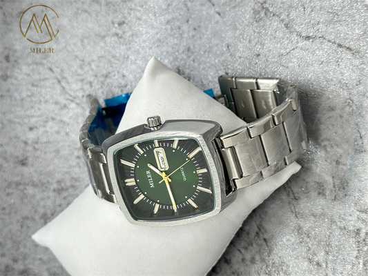 Men Silver Timepiece Stainless steel Strap Quartz Wristwatches