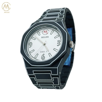 Newest Fashion Custom Logo Quartz Movement Rubber Strap Colourful Cartoon Wrist Watch
