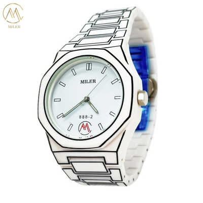 White Dial Modern Minimalist Sports Watches With Luminous Pointer For Men And Women