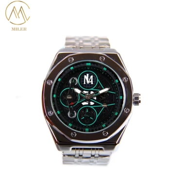 Hollowed Out Design Wrist Waterproof Quartz Movement Watch with Stainless Steel Strap