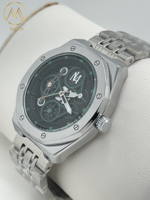 Hollowed Out Design Wrist Waterproof Quartz Movement Watch with Stainless Steel Strap
