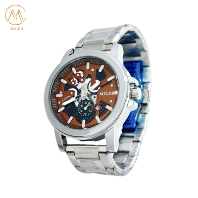 ML1112B Silver Stainless Steel Strap Watch with Mineral Dial