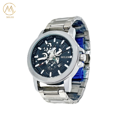 ML1112B Silver Stainless Steel Strap Watch with Mineral Dial