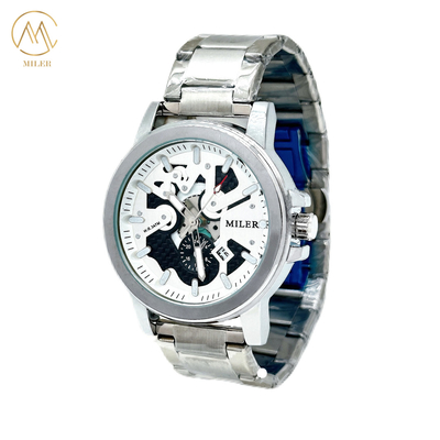 ML1112B Silver Stainless Steel Strap Watch with Mineral Dial