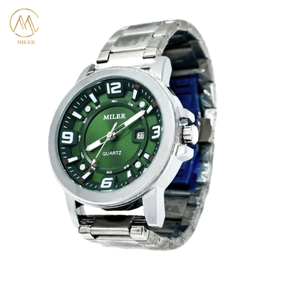 ML 1116A Silver Stainless Steel Strap Watch with Mineral Dial Window Material