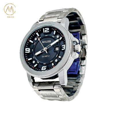 ML 1116A Silver Stainless Steel Strap Watch with Mineral Dial Window Material