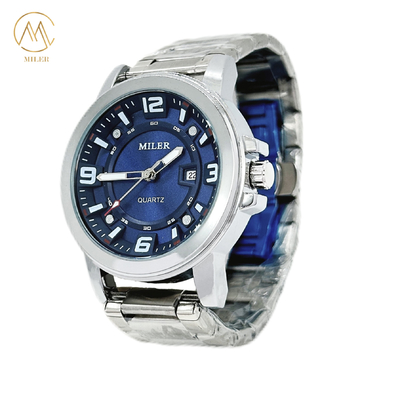 ML 1116A Silver Stainless Steel Strap Watch with Mineral Dial Window Material