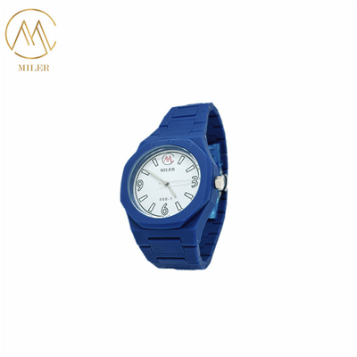 Mineral Dial Window Material Round Case Shape Quartz Wrist Watch