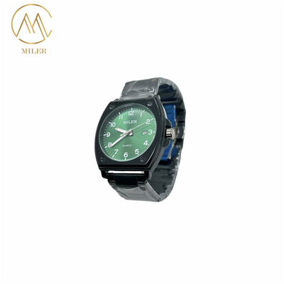 New Design Silver and Black Bezel Waterproof Quartz Movement Watch for Adult