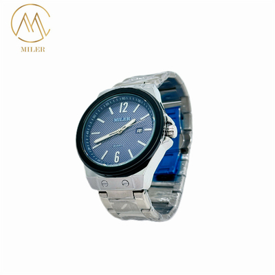New Model 7 Dail Color Waterproof Quartz Movement Watch with Stainless Steel Strap