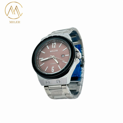 New Model 7 Dail Color Waterproof Quartz Movement Watch with Stainless Steel Strap