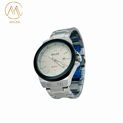 New Model 7 Dail Color Waterproof Quartz Movement Watch with Stainless Steel Strap