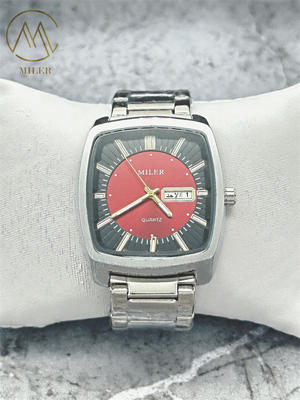 Men's Watch Luxury Quartz Movement Watch with Stainless Steel