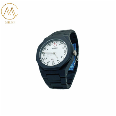 Classical Design Round Case Quartz Movement Wristwatch with Resin Strap for Kids