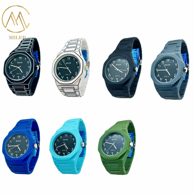 Latest Style Designed 7 Color Strap Option Waterproof Quartz Movement Watch