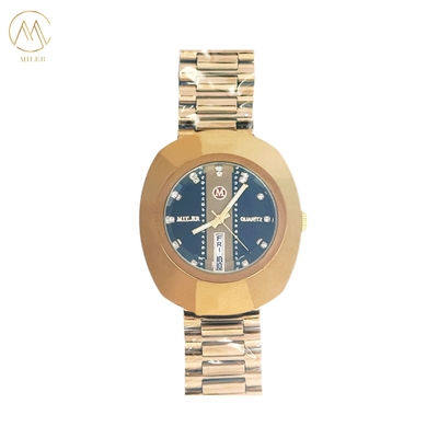 Multiple Colors Option Selle Gold Bezel Quartz Watch For Men