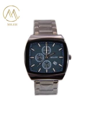 Concise Style Quartz Wirstwatch Calendar Display Stainless Steel Strap Watches