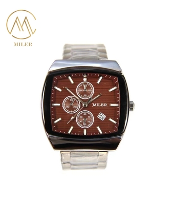 Concise Style Quartz Wirstwatch Calendar Display Stainless Steel Strap Watches