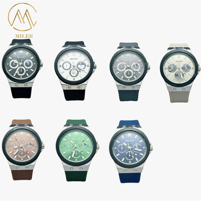 Black / Red / Yellow / Gray Colors Silicon Strap Watch with Customized Logo and Quartz Movement