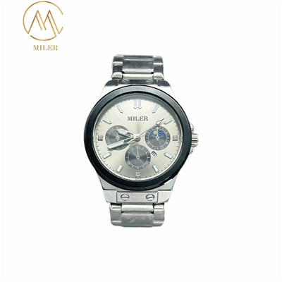 Quartz Wrist Watch with Mineral Glass Surface with Stainless Steel Strap