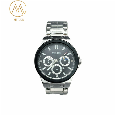 Quartz Wrist Watch with Mineral Glass Surface with Stainless Steel Strap