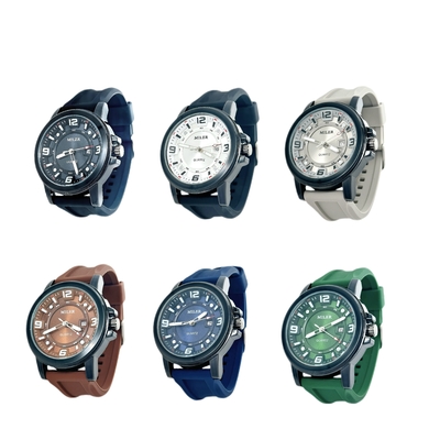 Black Bezel Multiple Colors Available Quartz Movement Watch Waterproof for Men