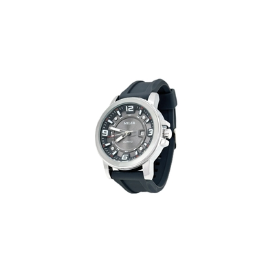 Silver Bezel Silicone Strap Waterproof  Quartz Watch for Men and Women