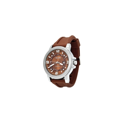 Silver Bezel Silicone Strap Waterproof  Quartz Watch for Men and Women