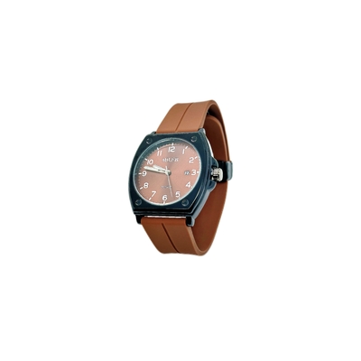 Black / Silver Bezel Silicon Strap Watch Modern Analog Display for Professional Look