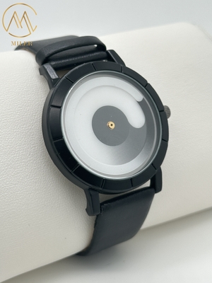 Durable Leather Strap Quartz Watch 30 Meters Water Resistance Stylish Design