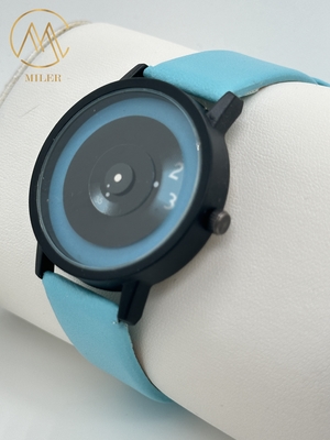 Leather Strap Waterproof Quartz Movement Kids Wrist Watch with Colors Option