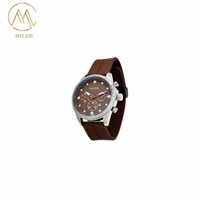 Factory Custom Logo Luxury Quartz Silicone Sport Strap Wrist Watch