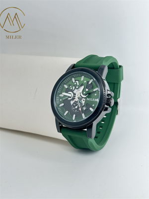 Dial Classic Mens Wrist Watches Luxury Sports Wrist Watches Silicone Band