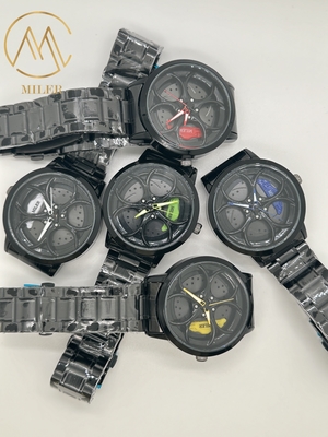 Round Type Men's Quartz Light Watch With Stainless Steel Strap for Men's Busy Schedule
