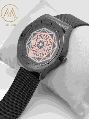 Stainless Steel Strap Watch with Water Resistance 30 Meters for Men and Women