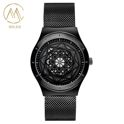 Stainless Steel Strap Watch with Water Resistance 30 Meters for Men and Women